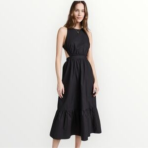 English Factory Cutout Open Back Midi Dress